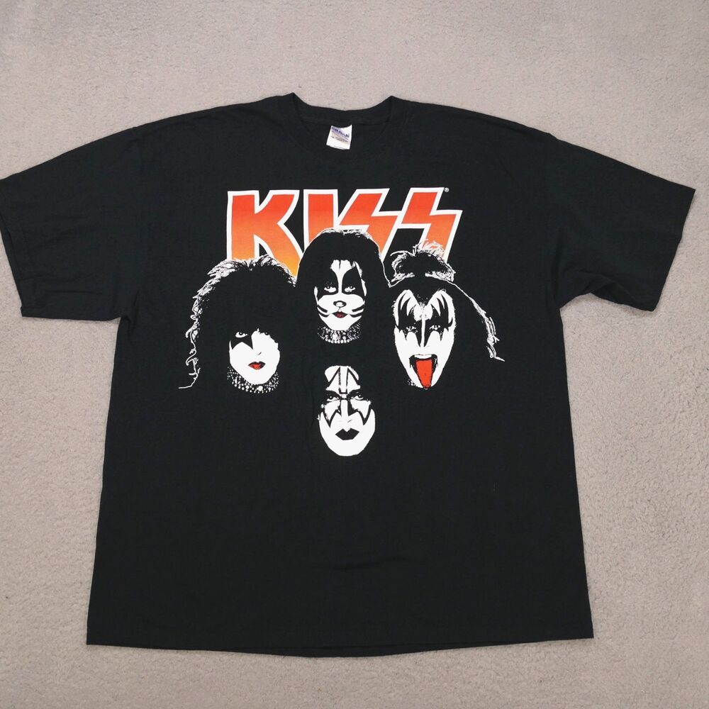 Kiss "Alive 35 world tour" 2009 T Shirt Gildan Tag Size 2XL Dallas TX 2009